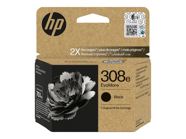 HP 308e Schwarz Tintenpatrone EvoMore - Original - Originale - Cartuccia di inchiostro