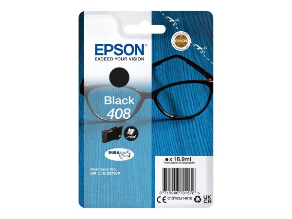 Epson Singlepack Black 408 DURABrite Ultra Ink - Resa standard - Inchiostro a base di pigmento - 18,