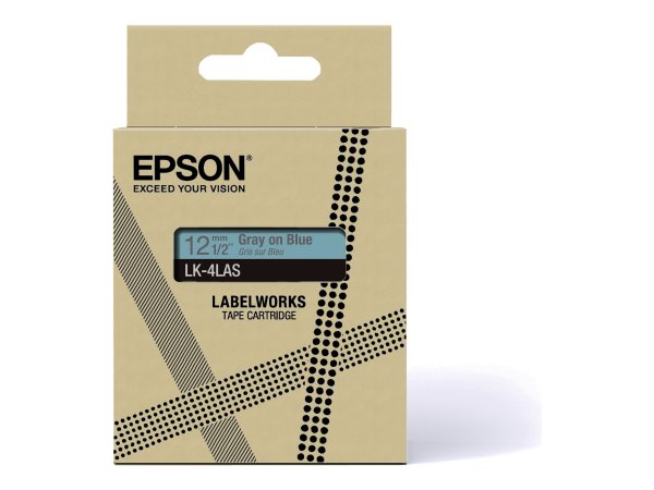 Epson LK-4LAS - Grigio - Azzurro - Trasferimento termico - LabelWorks LW-C410 - 1,2 cm