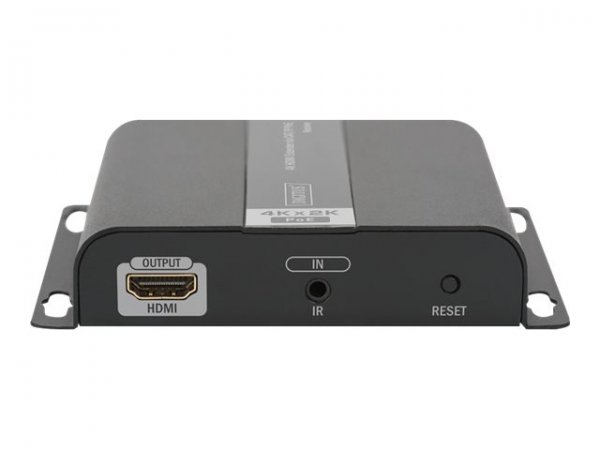 DIGITUS Estensore HDMI 4K tramite CAT/IP (ricevitore) - PoE - 3840 x 2160 Pixel - Ricevitore AV - 12