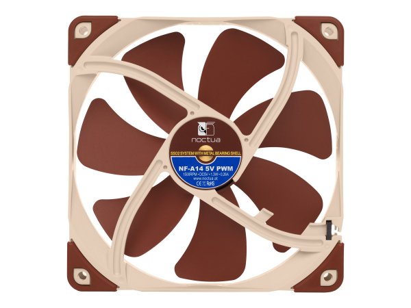 Noctua NF-A14 - Ventilatore - 14 cm - 300 Giri/min - 1500 Giri/min - 24,6 dB - 140,2 m³/h