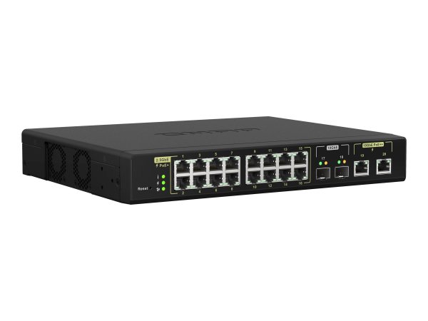 QNAP QSW-M2116P-2T2S - Gestito - L2 - 2.5G Ethernet - Full duplex - Supporto Power over Ethernet (Po