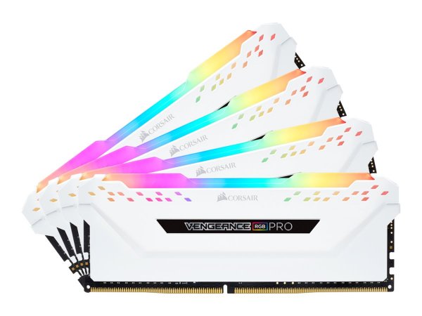 Corsair Vengeance CMW32GX4M4C3200C16W - 32 GB - 4 x 8 GB - DDR4 - 3200 MHz - 288-pin DIMM - Bianco