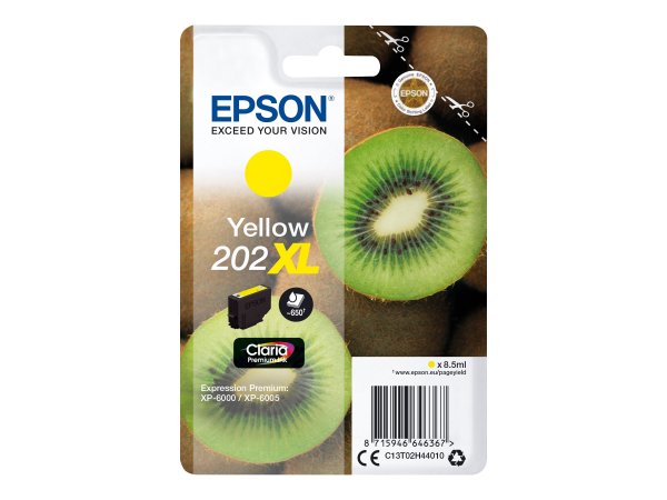 Epson Kiwi Singlepack Yellow 202XL Claria Premium Ink - Resa elevata (XL) - Inchiostro a base di pig