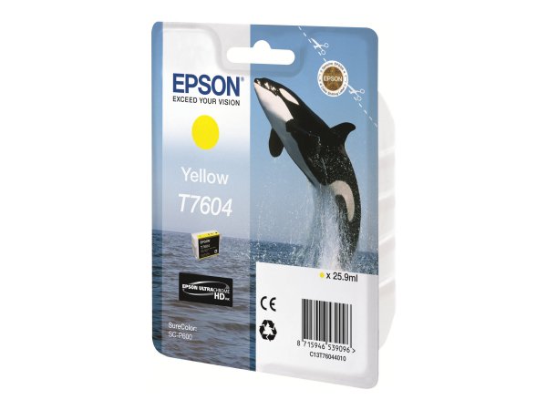 Epson Giallo T7604 - Inchiostro a base di pigmento - 1 pz