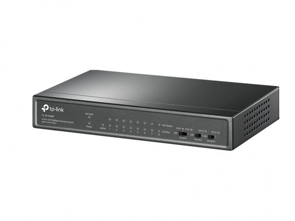 TP-LINK TL-SF1009P - Switch - unmanaged - 8 x 10/100 (PoE+)