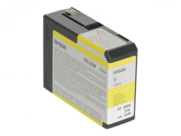 Epson Tanica Giallo - Giallo - Inchiostro a base di pigmento - 80 ml - 1 pz