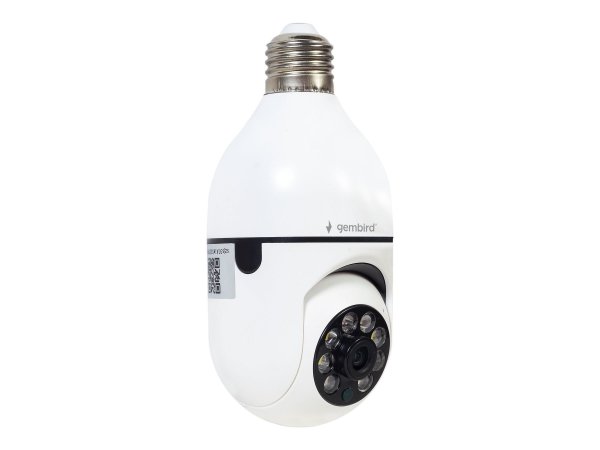 Gembird Slimme wifi camera 1080p draaibaar E27 Draaifitting kan in een lamp aansluiting.