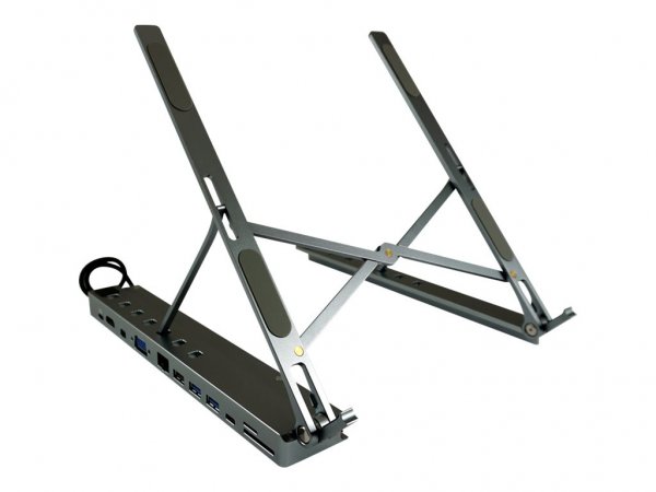 LC-Power LC-HUB-C-MULTI-STAND - Supporto per computer portatile - Antracite - Alluminio - Plastica -