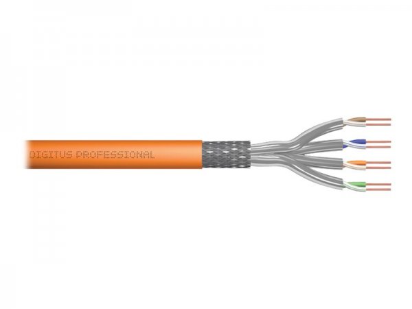 DIGITUS Cavo di installazione con doppino intrecciato CAT 7 S-FTP - AWG 23/1 - 100 m - Cat7 - S/FTP