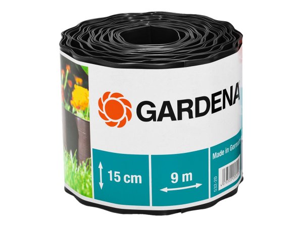 Gardena Beeteinfassung Rolle 15 cm hoch 9 m lang braun