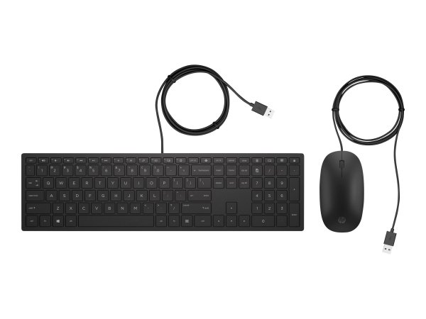 HP Pavilion 400 - Tastatur-und-Maus-Set - USB - Tastiera - Ottico