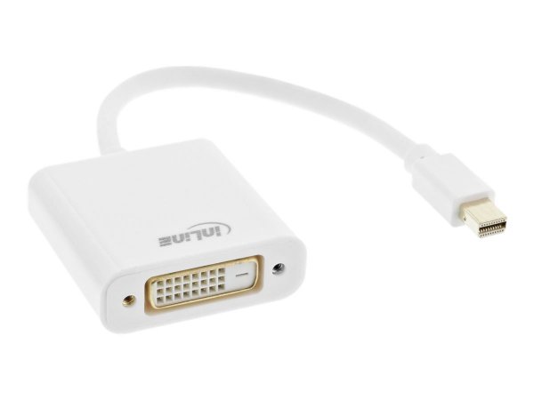 InLine Adattatore Mini DisplayPort 1.2 M a DVI-D 24+1 femmina - allum. - bianco