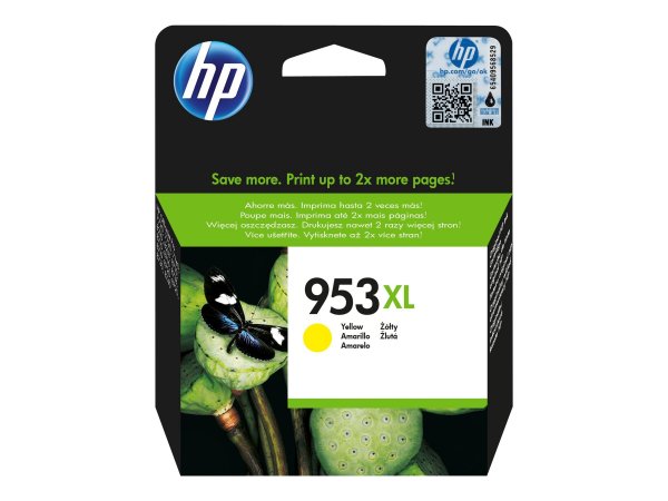 HP 953XL Yellow Original Ink Cartridge - Originale - Inchiostro a base di pigmento - Giallo - HP - O