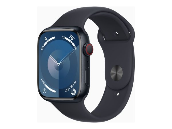 Apple Watch Series 9 Alu 45 mm GPS+ Cellular Mitternacht mit Sportarmband