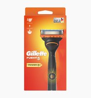 Gillette Fusion5 Power - Rasoio di sicurezza - Nero - Arancione - Acciaio inossidabile - Mini Stilo