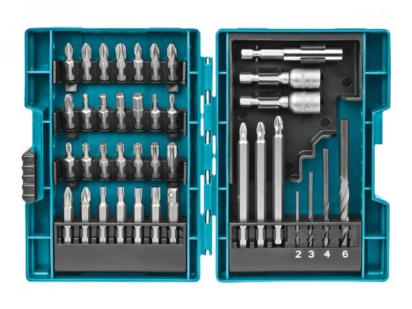 Makita Schraubendreher- und Bohrereinsätze - 38 Stücke - 6 mm 8 10 4 3 2