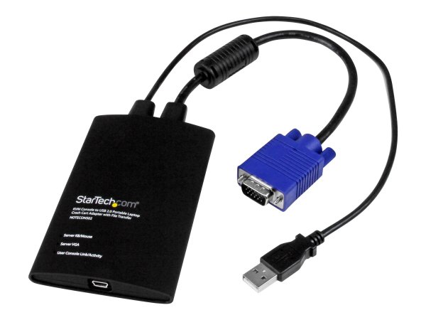 StarTech.com USB 2.0 KVM Konsole - Mobiler Laptop Crash Cart Adapter mit Datenübertragung und Videoa