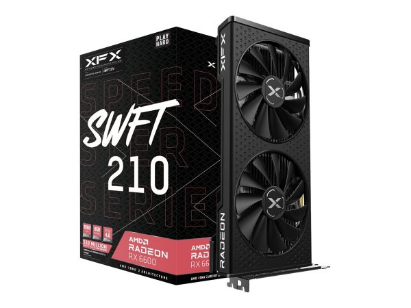 XFX RX-66XL8LFDQ - Radeon RX 6600 - 8 GB - GDDR6 - 128 bit - 7680 x 4320 Pixel - PCI Express x8 4.0