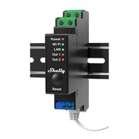 Shelly Pro 2PM - Relè a stato solido - Nero - 802.11b - 802.11g - Wi-Fi 4 (802.11n) - 2,483 GHz - 30