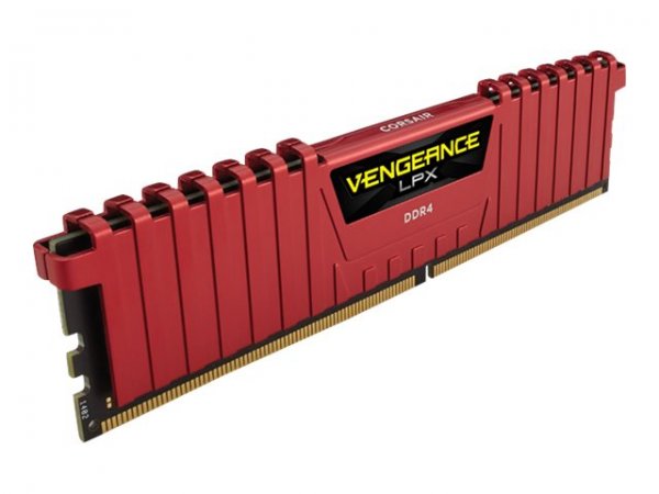 Corsair Vengeance LPX 8GB DDR4-2400 - 8 GB - 1 x 8 GB - DDR4 - 2400 MHz - 288-pin DIMM - Rosso