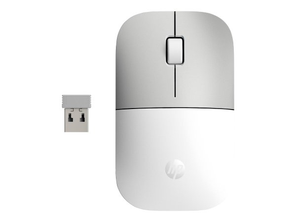 HP Mouse wireless Z3700 Ceramic White - Ambidestro - Ottico - RF Wireless - 1200 DPI - Argento - Bia