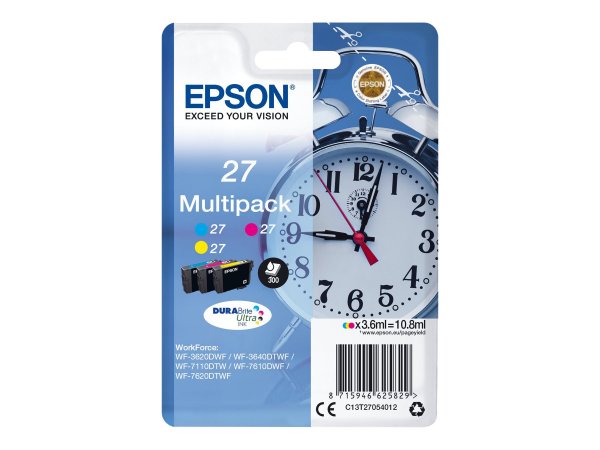 Epson Alarm clock Multipack Sveglia 3 colori Inchiostri DURABrite Ultra 27 - Inchiostro a base di pi