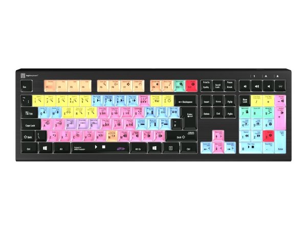 Logickeyboard ASTRA 2 - Full-size (100%) - USB - Tasto con meccanismo a forbici - QWERTY - Nero