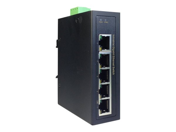 DIGITUS Switch Gigabit da 5 porte di qualità industriale - Non gestito - Gigabit Ethernet (10/100/10