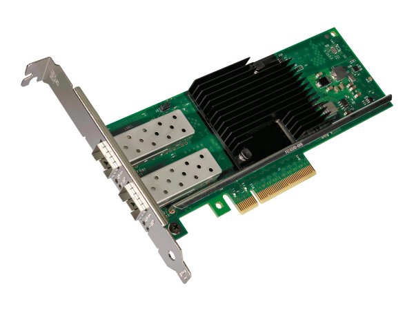 Intel X710DA2BLK - Interno - Cablato - PCI Express - Fibra - 10000 Mbit/s - Nero - Verde - Acciaio i