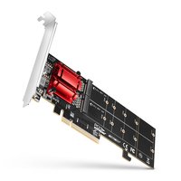 AXAGON PCEM2-ND PCIe Adapter für zwei M.2 SSDs