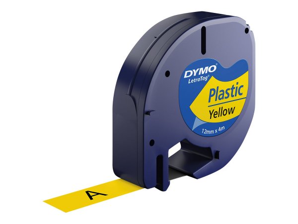 Dymo LetraTAG - Plastic - black on yellow