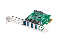 Lanberg PCE-US3-004 - PCIe - USB 3.2 Gen 1 (3.1 Gen 1) - SATA a 15 pin - Verde - Metallico - 5 Gbit/