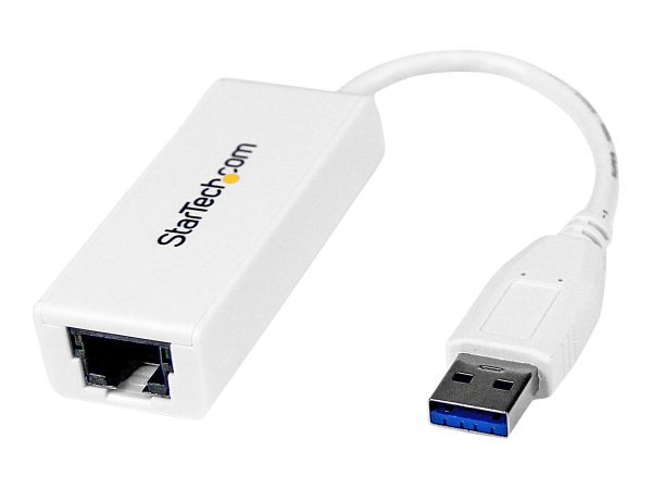 StarTech.com Adattatore di rete NIC USB 3.0 a Ethernet Gigabit RJ45 10/100/1000 Mb/s - M/F Bianco -