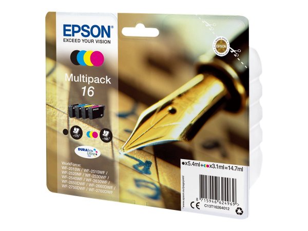 Epson 16 Multipack - 4-pack - black, yellow, cyan, magenta