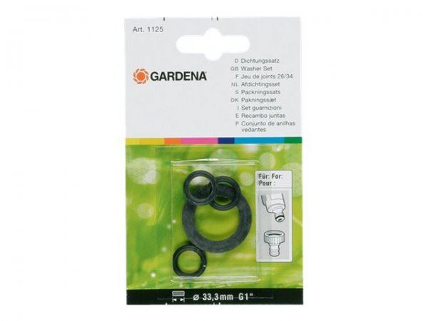 Gardena 1125 - Guarnizione per taglio del getto dell'acqua - Anello - Nero