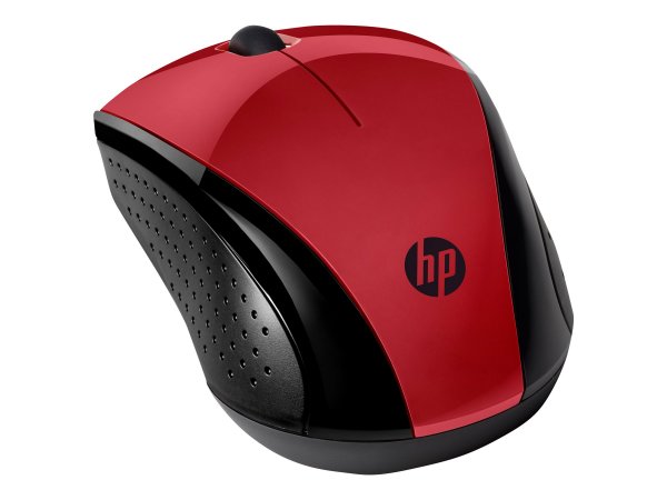 HP Wireless Mouse 220 (Sunset Red) - Ambidestro - Ottico - RF Wireless - 1600 DPI - Nero - Rosso