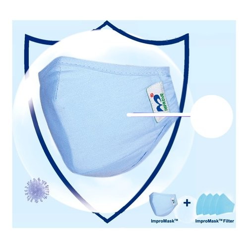 V7 Impro mask m size white Im+ Maschera di Protezione. PFE 95%. Maschera con 4 filtri.