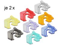 Delock RJ45 Repair Clip Starter Set - Netzwerkanschluss Reparatur-Clip - diverse Farben (Packung mit