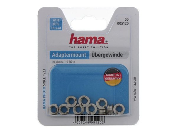 Hama Tripod Conversion Bushings - Adattatore per filettatura - Acciaio inox - Metallo - 1/4 - 3/8" -