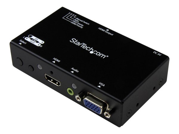 StarTech.com Switch Commutatore 2x1 HDMI + VGA a HDMI - Switch Convertitore HDMI / VGA a HDMI con co