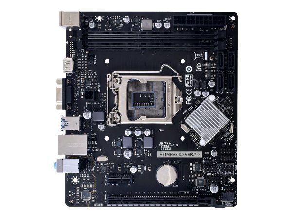 Biostar H81MHV3 3.0 H81 - Intel - LGA 1150 (Socket H3) - Intel® Celeron® - Intel® Core™ i3 - Intel®