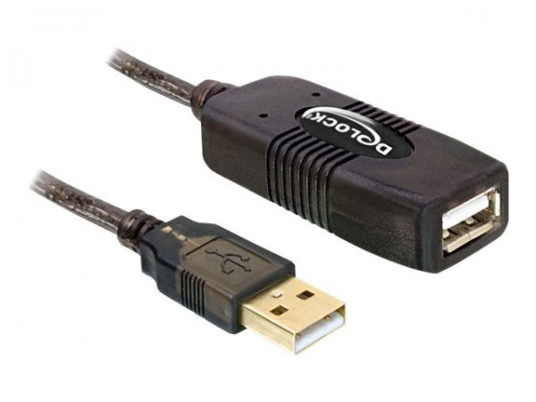 Delock 15m USB 2.0 - 15 m - Maschio/Femmina - Nero