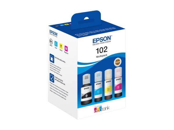 Epson 102 EcoTank 4-colour Multipack - Nero - Ciano - Magenta - Giallo - Epson - EcoTank ET-4750 Unl