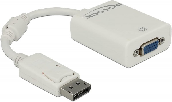 DeLOCK 61766 cavo di interfaccia e adattatore DisplayPort VGA Bianco