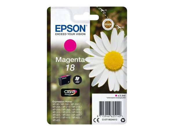 Epson Daisy Cartuccia Margherita Magenta Inchiostri Claria Home 18 - Resa standard - Inchiostro a ba