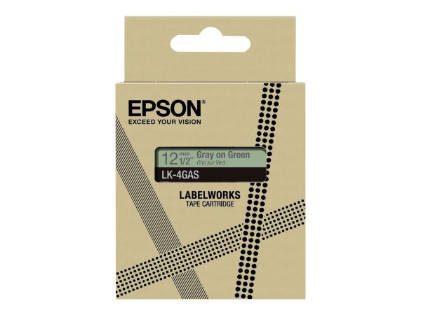 Epson LK-4GAS - Grigio - Verde chiaro - Trasferimento termico - LabelWorks LW-C410 - 1,2 cm