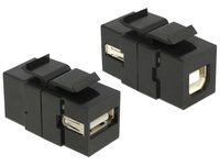 Delock 86370 - Nero - USB 2.0 A - USB 2.0 B - 22,3 mm - 16,8 mm