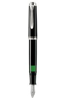 Pelikan Souverän® 405 - Nero - Sistema di riempimento integrato - Resina - Fine - Ambidestro - Germa