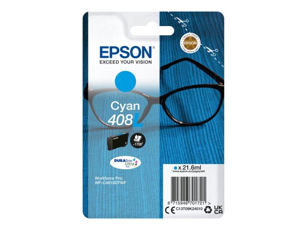 Epson Tinte 408 Cyan C13T09K24010 - Originale - Cartuccia di inchiostro